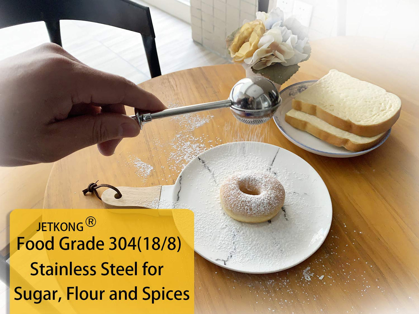 Baker's Dusting Wand for Sugar, Flour and Spices,