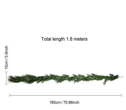 Artificial Realistic Faux Greenery Garland for  Christmas Cedar Garland,