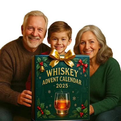 2025 Whiskey Gift Calendar – 24-Day Festive Display Box, No Power Needed