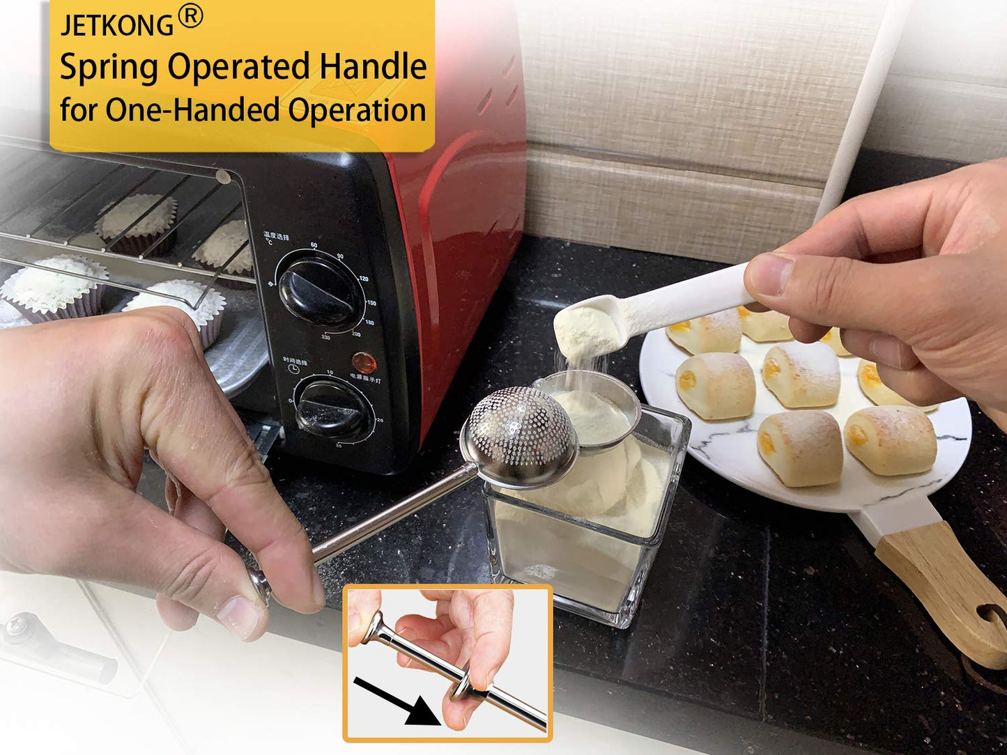 Baker's Dusting Wand for Sugar, Flour and Spices,