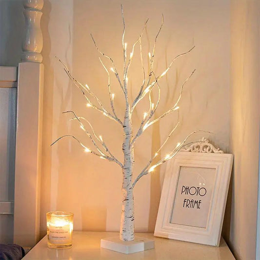 Birch tree led Christmas party