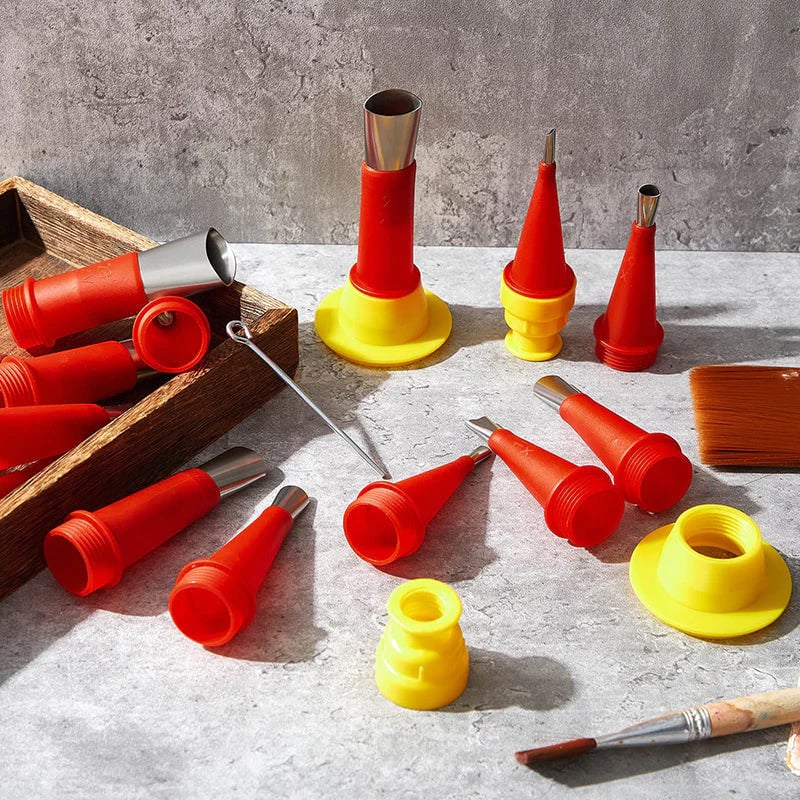 A set of one-piece stainless steel nozzles