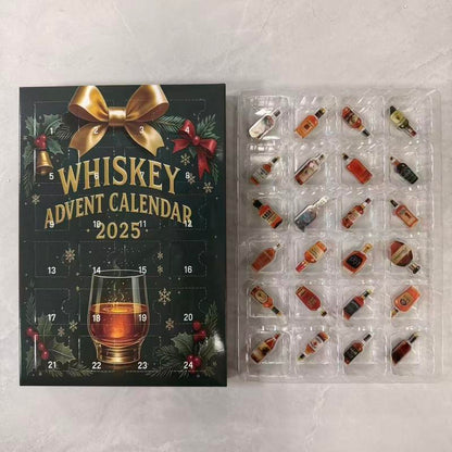 2025 Whiskey Gift Calendar – 24-Day Festive Display Box, No Power Needed